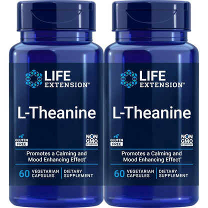 Life Extension L Teanina 60 Capsulas 2 Paquetes Aminoacidos Te Antioxidante