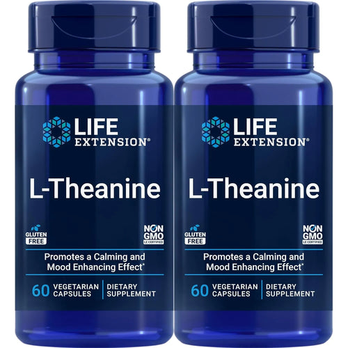 Life Extension L Teanina 60 Capsulas 2 Paquetes Aminoacidos Te Antioxidante