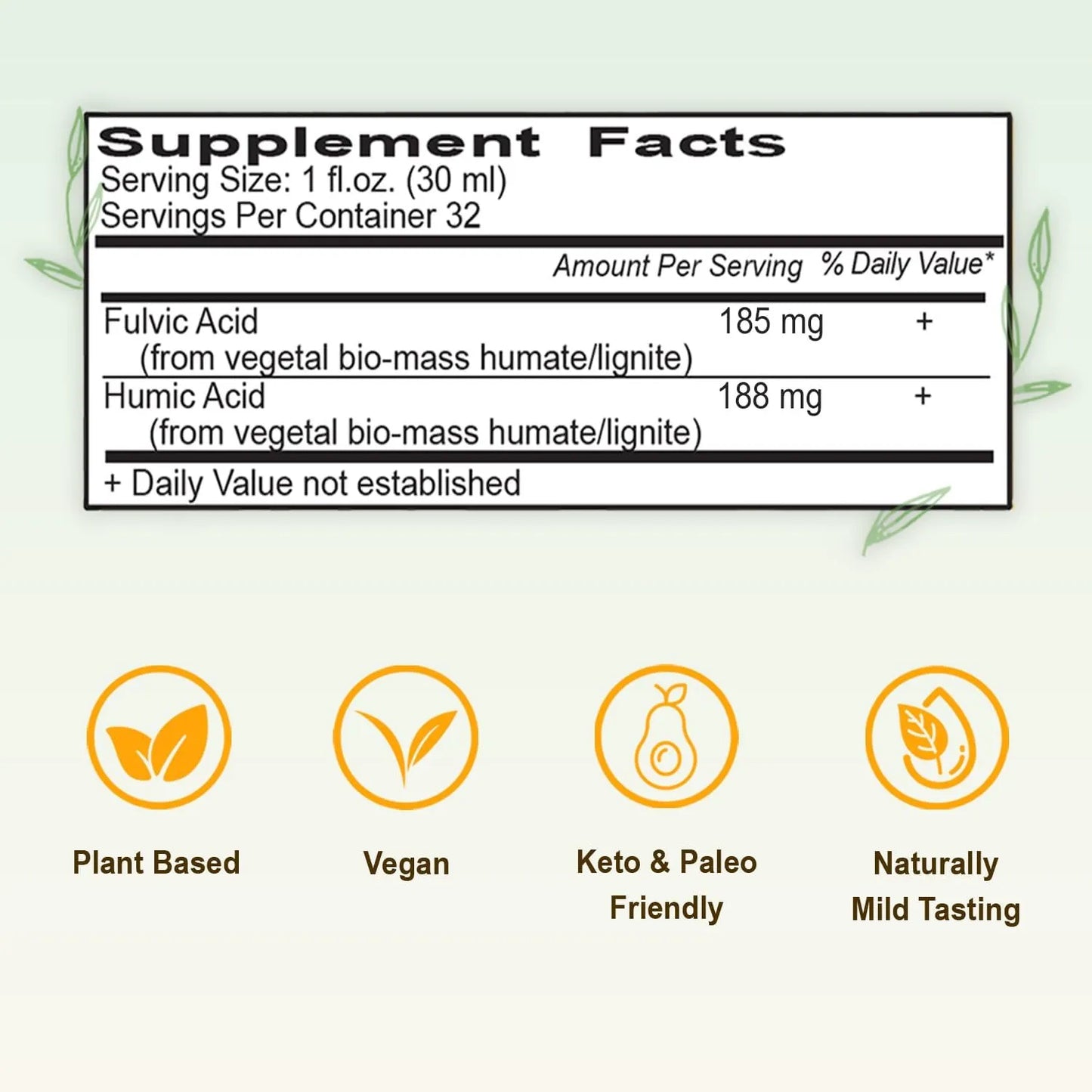 Mezcla Líquida De Minerales Húmicos Con Ácido Fúlvico 70 Minerales Energía Y Equilibrio 32 Oz