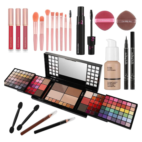 Kit Completo De Maquillaje Charmcode 84 Sombras 36 Labiales Profesional