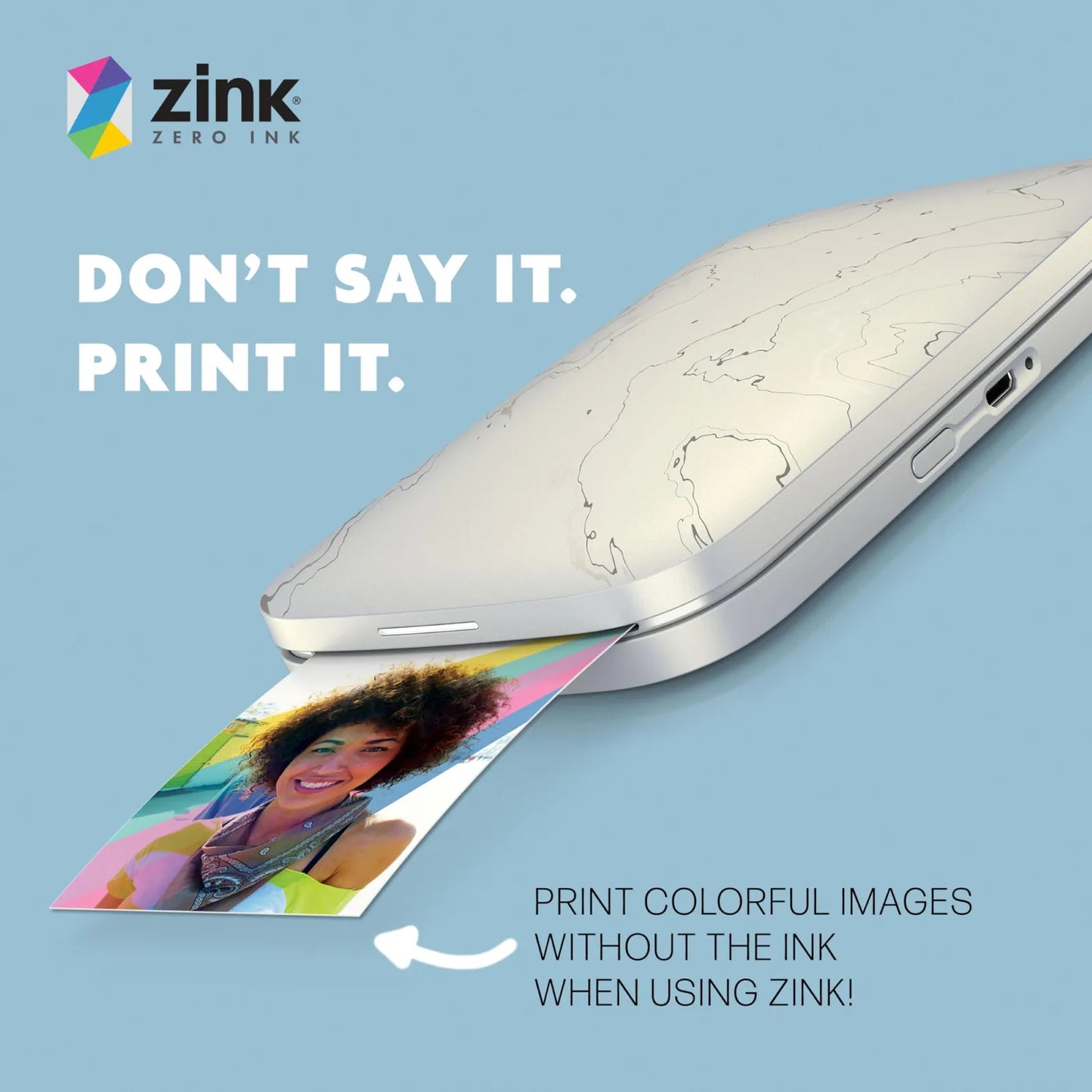 Papel Fotográfico Adhesivo Zink Premium HP Para Impresiones Sin Tinta