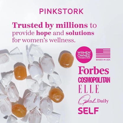 Dulces Orgánicos Para Mareo Matutino Y Por Movimiento Pink Stork Con Vitamina B6 60 Caramelos