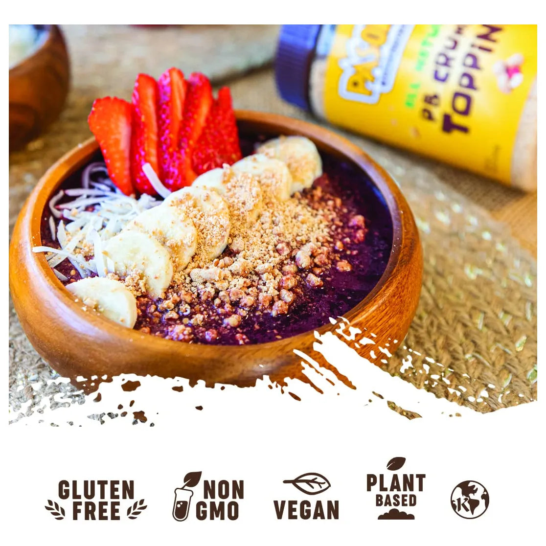 Migas De Mantequilla De Maní Natural 454g Sin Gluten Vegano Energía