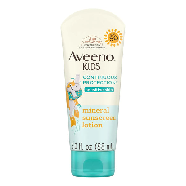 Aveeno Kids Protector Solar Spf 50 Mineral Piel Sensible 88 Ml