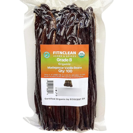Vainilla Orgánica De Madagascar 100 Vainas Bourbon Calidad Premium