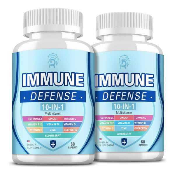 Suplemento Inmunologico 10 En 1 Con Vitaminas C B6 B12 D Zinc Equinacea Y Sauco 120 Capsulas