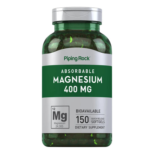 Cápsulas Blandas De Magnesio 400 Mg 150 Unidades Suplemento Óxido De Magnesio
