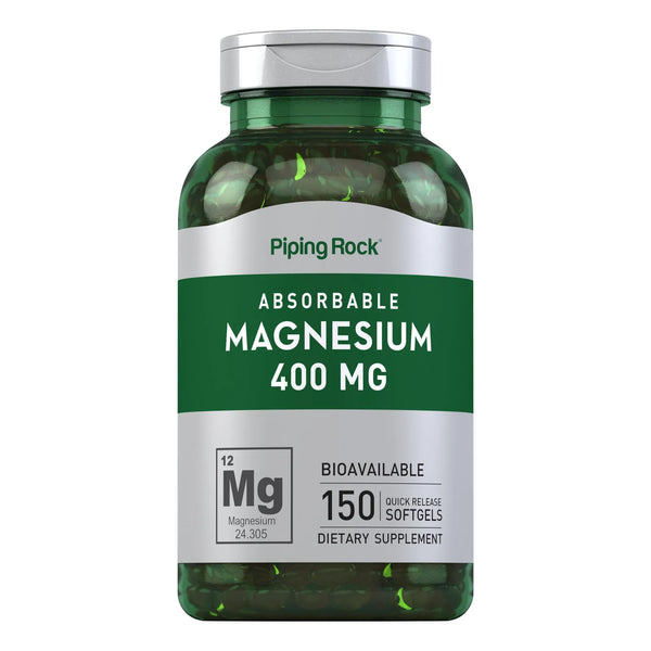 Cápsulas Blandas De Magnesio 400 Mg 150 Unidades Suplemento Óxido De Magnesio