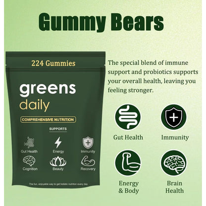 Gomitas Diarias De Clorella Espirulina Salud Digestiva Energia Natural 224 Gomitas