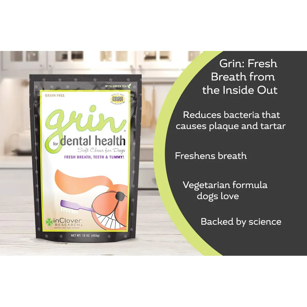 Masticables Dentales Clover Grin Para Perros Elimina Placa Y Mal Aliento Naturalmente