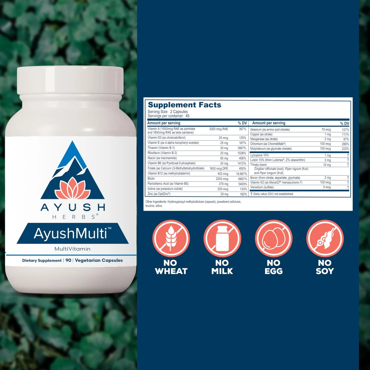 Cápsulas Multivitamínicas Con Yodo Y Zinc Para Hombres Y Mujeres 90 Cápsulas Vegetarianas