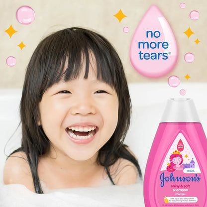 Champú Johnson Baby Shiny Soft Con Argán Y Proteínas De Seda Cabello Suave Y Brillante