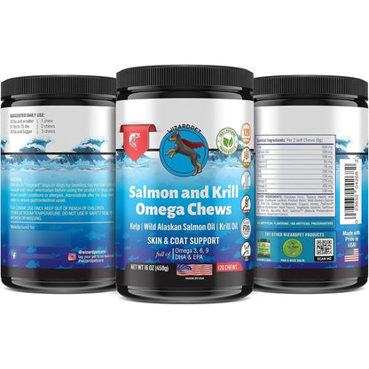 Golosinas Suaves De Aceite De Krill Para Perros Con Omega 3 120 Unidades