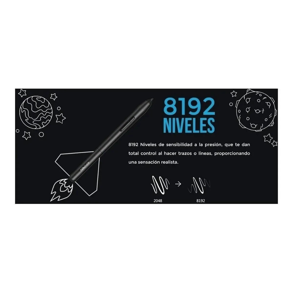 Tableta Digitalizadora Xp Pen Star G640 Bluetooth 8192 Niveles Presion
