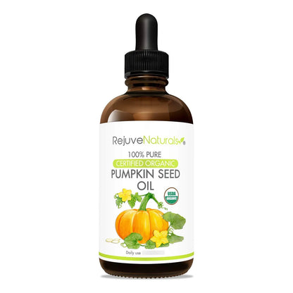 Aceite De Semilla De Calabaza Orgánico 4 Onzas Prensado En Frío USDA Crecimiento Cabello Y Piel