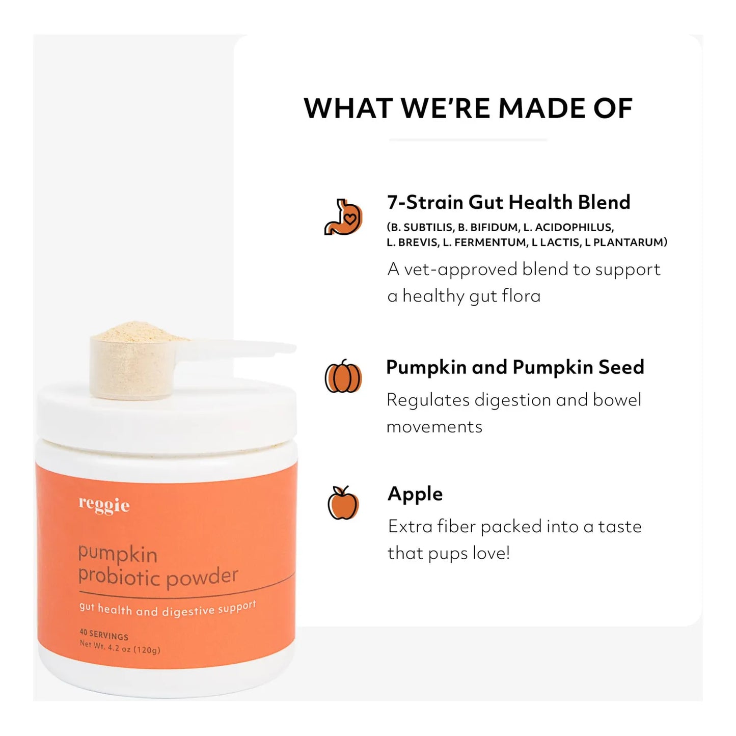 Polvo Probiótico De Calabaza Para Perros Apoyo Intestinal Saludable Digestión EE UU