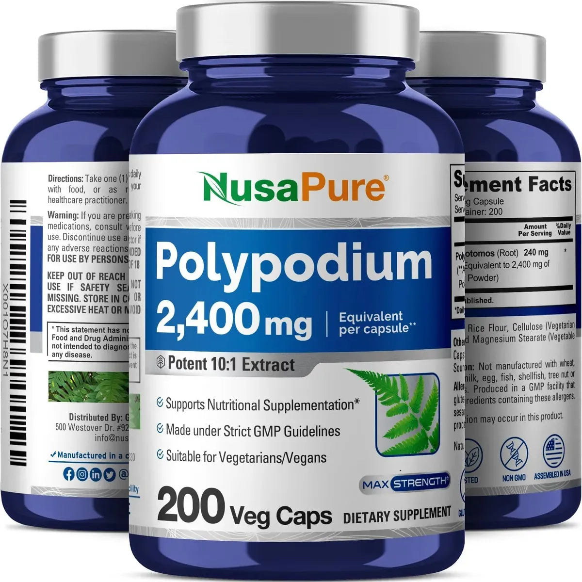 Extracto De Polypodium Leucotomos Nusapure 200 Cápsulas - Imagen 4