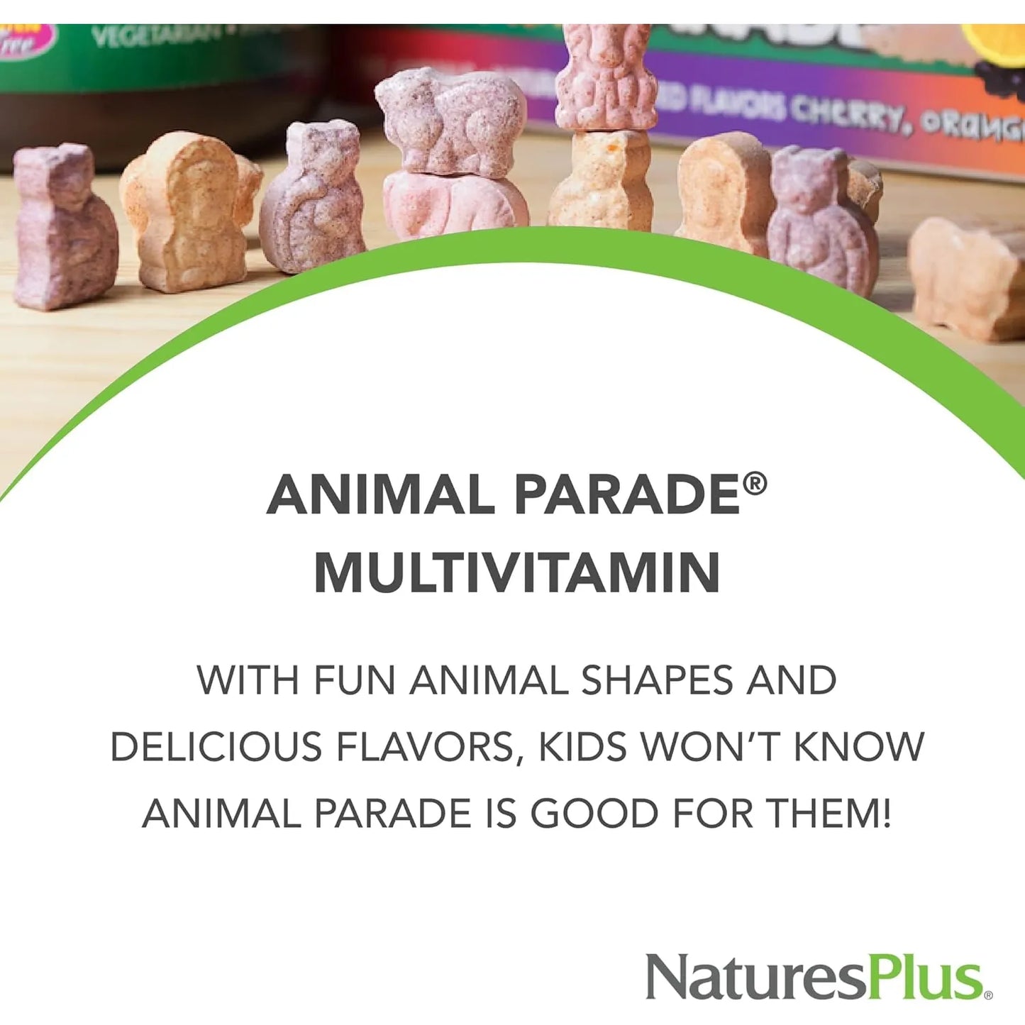 Multivitaminico Masticable Para Niños En Forma De Animales Natures Plus 180 Tabletas