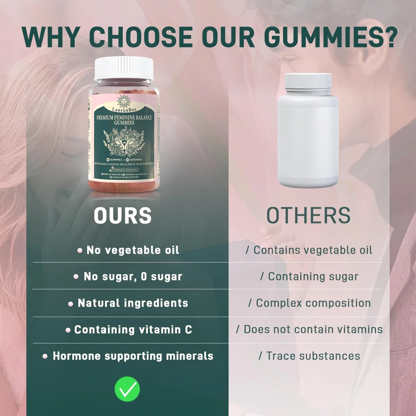 Gomitas De Equilibrio Femenino Premium Salud Bienestar Mujer Veganas Sin Gluten