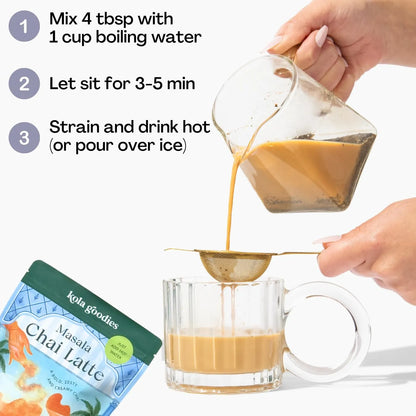 Té Latte Masala Chai Con Leche 15 Tazas Cardamomo Jengibre Importado