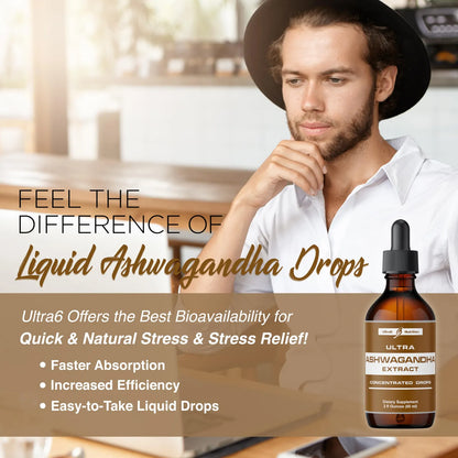 Gotas Líquidas De Ashwagandha Con Rhodiola Rosea Extracto De Raíz Para Energía Y Estado De Ánimo