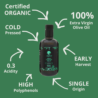 Aceite De Oliva Virgen Extra Premium Zeytin 500 Ml Cosecha Temprana Prensado En Frio