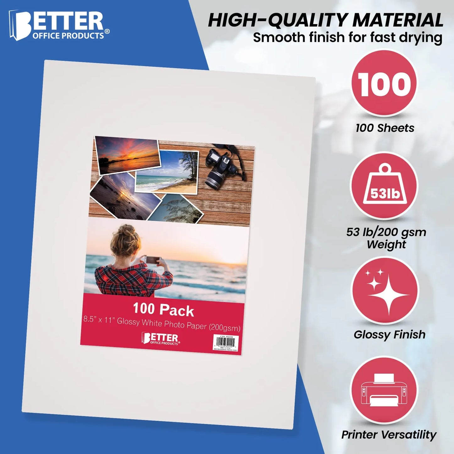 Papel Fotográfico Brillante A4 100 Hojas 200 Gsm Ideal Para Impresiones Profesionales