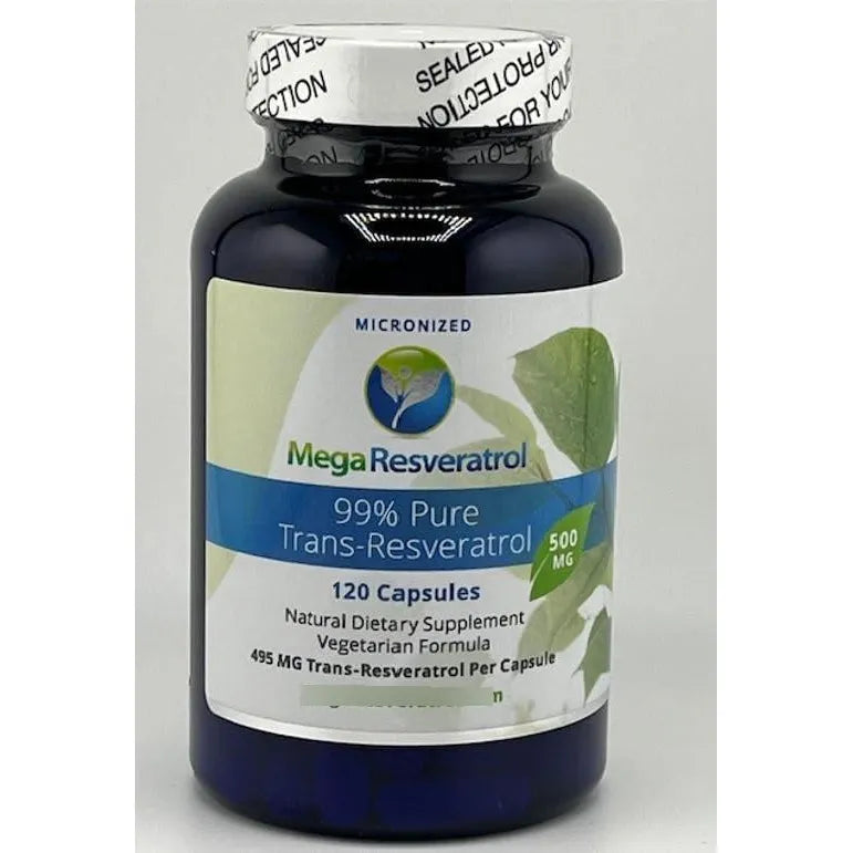 Resveratrol 500 Mg Grado Farmacéutico 120 Cápsulas Vegetales Puro Y Micronizado