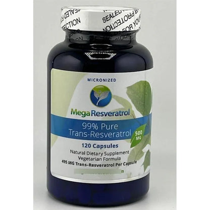 Resveratrol 500 Mg Grado Farmacéutico 120 Cápsulas Vegetales Puro Y Micronizado