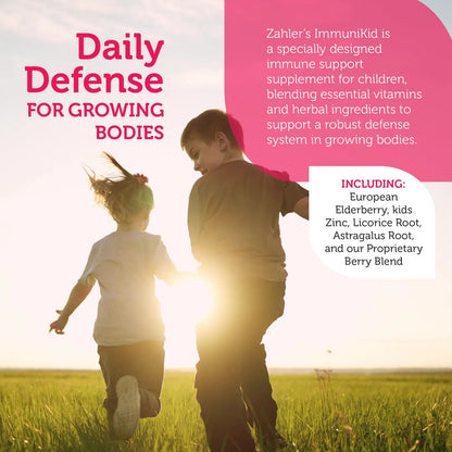Suplemento ImmuniKid Saúco Zinc Vitaminas C D3 A Tabletas Masticables Sabor Uva Niños