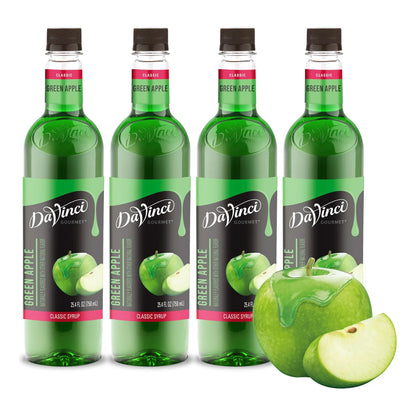 Sirope De Manzana Verde 750 Ml Paquete De 4 Frascos Sabores Naturales