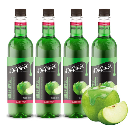 Sirope De Manzana Verde 750 Ml Paquete De 4 Frascos Sabores Naturales