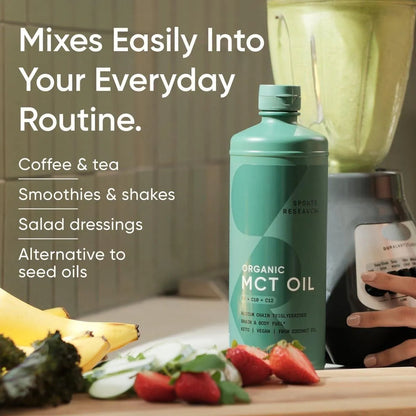 Aceite Mct Sports Research Orgánico Energía Natural 16oz - Imagen 2