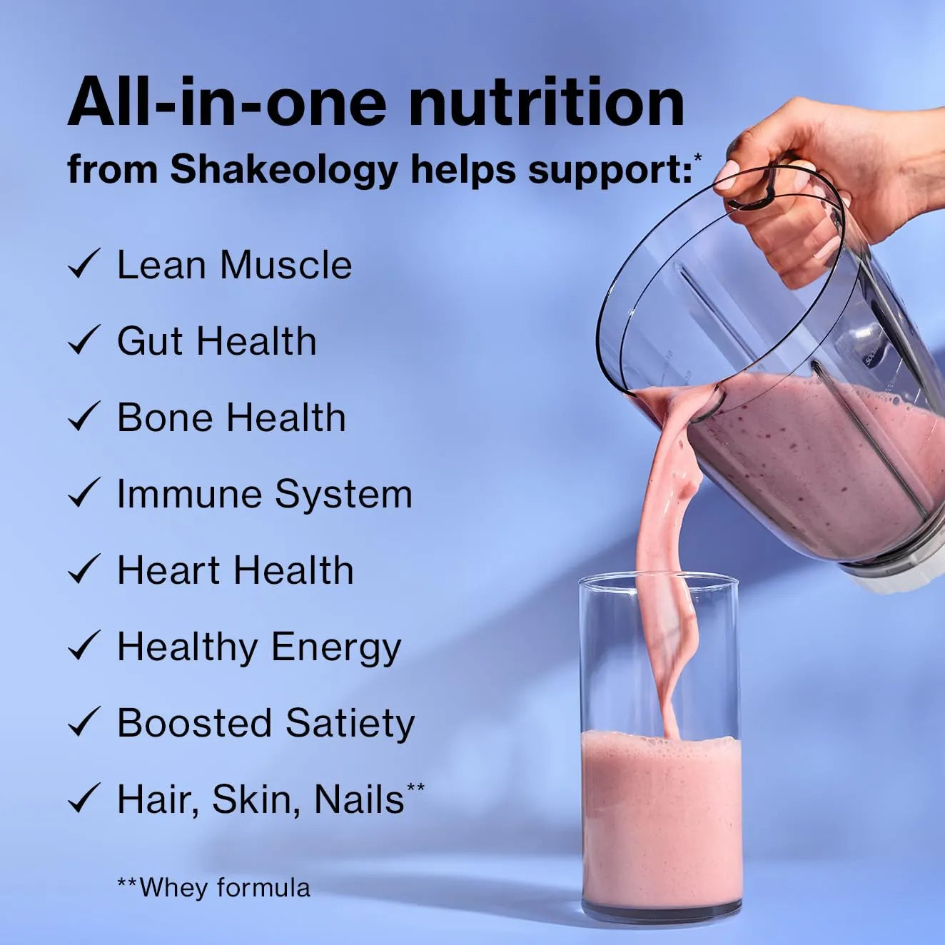 Mezcla De Proteína De Suero De Leche En Polvo Para Batidos Con Vitaminas Y Minerales