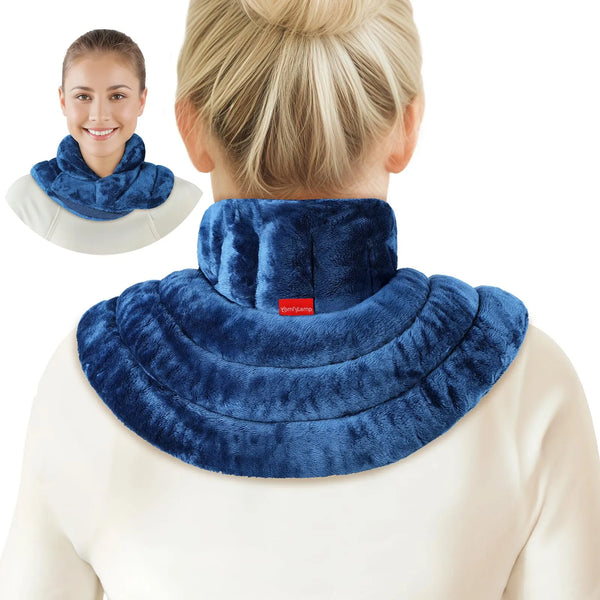 Almohadilla Térmica Microondas Ajustable Para Cuello Y Hombros Alivia Dolor Cervical Y Tensión Muscular