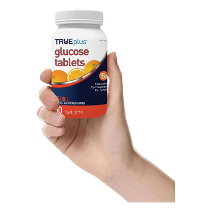 Tabletas De Glucosa Sabor Naranja TRUEplus 50 Unidades Energia Rapida