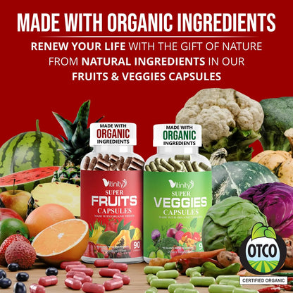 Capsulas De Frutas Y Verduras Organicas Superfood Suplemento Nutritivo 30 Dias