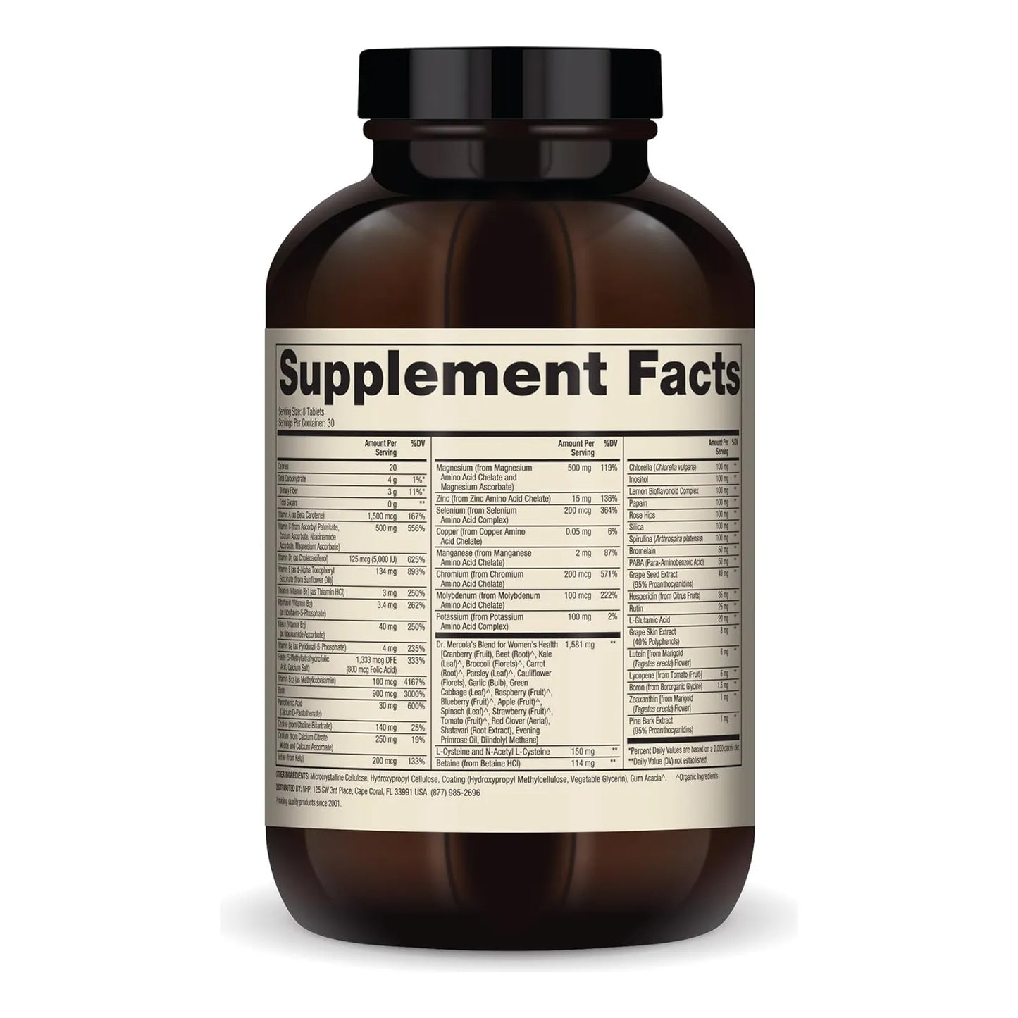 Complejo De Alimentos Integrales Multivitaminico Minerales Dr Mercola 240 Tabletas