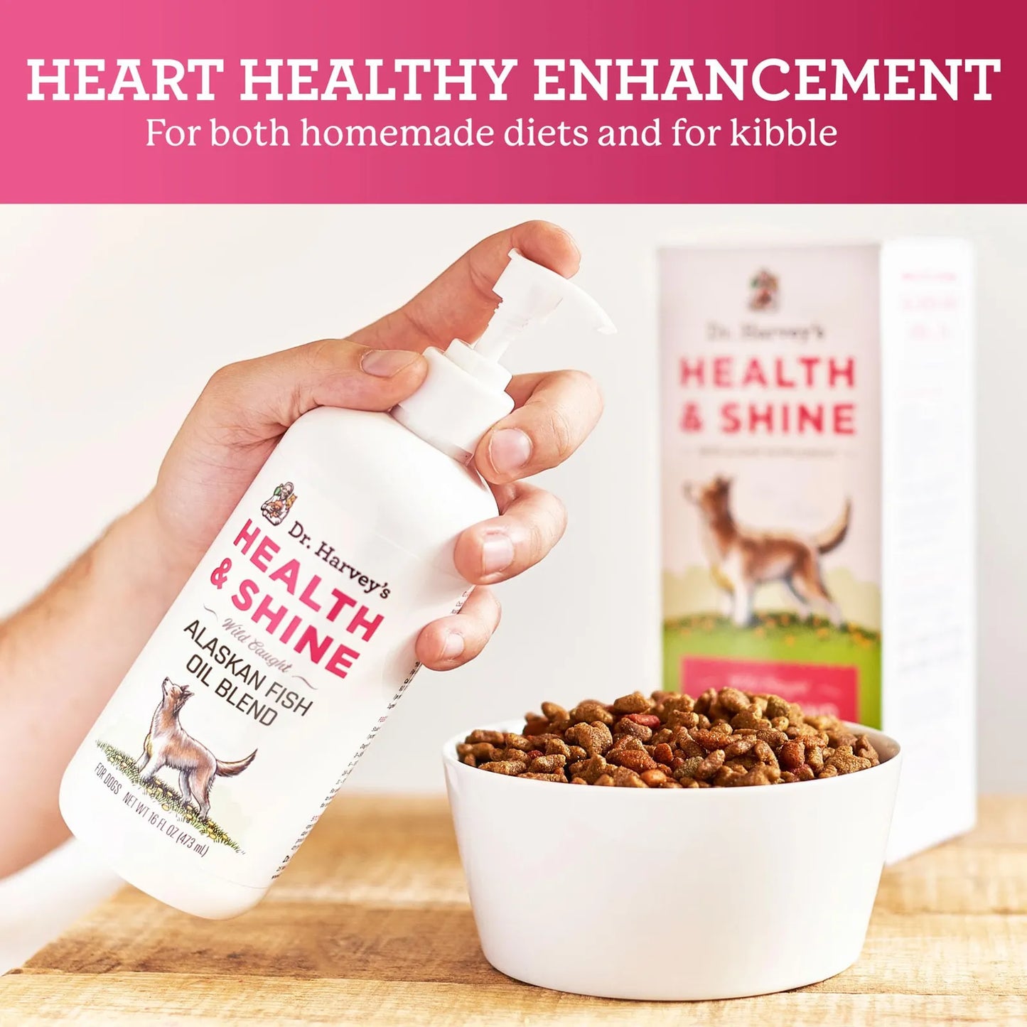 Aceite De Salmon Y Krill Para Perros Dr Harveys Health Shine 16 Oz