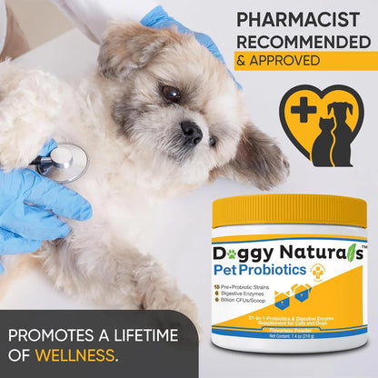Probióticos Para Mascotas Máxima Fuerza 15 Cepas Prebioticos Salud Digestiva Perros Gatos
