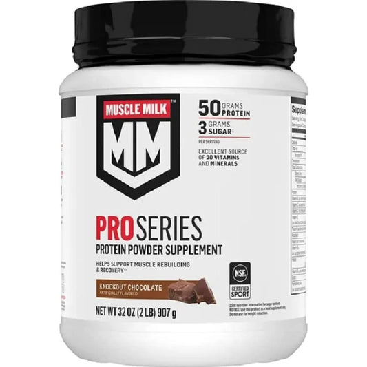Proteína Muscle Mlk Pro Series 50 Knockout Chocolate 2 Libras Para Masa Muscular