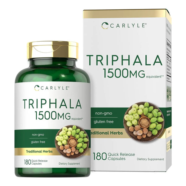 Carlyle Triphala Capsulas 1500 Mg 180 Unidades Digestión Natural Sin Gluten