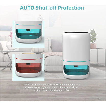 Deshumidificador Compacto Con Purificador De Aire 1000Ml Tecnologia Peltier Luces Led