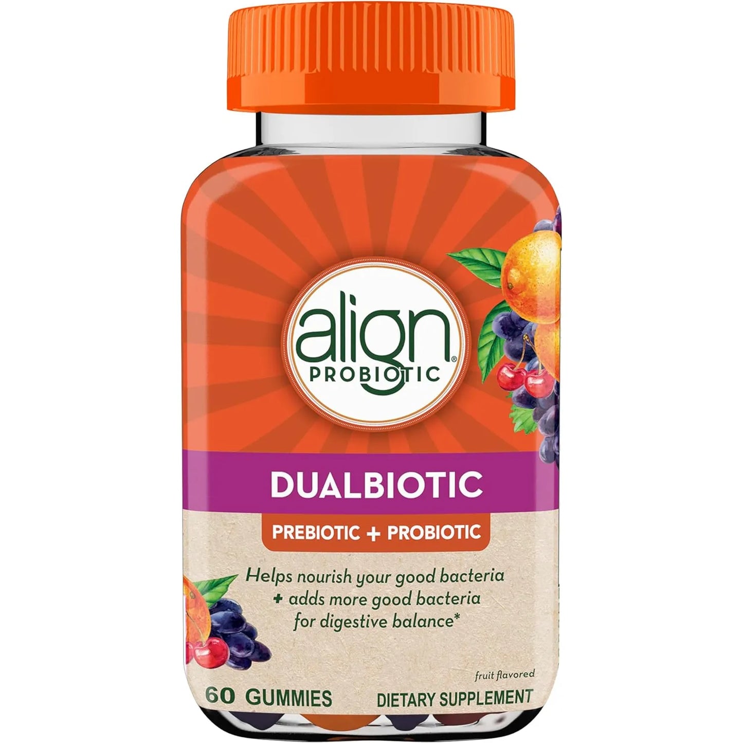 Gomitas Align DualBiotic Prebiótico + Probiótico 60 Unidades Salud Digestiva