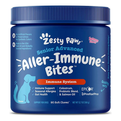 Zesty Perros Salmon Salvaje Alaska Omega 3 Y Epicor 360 Gr Nutricion Premium Con Probioticos