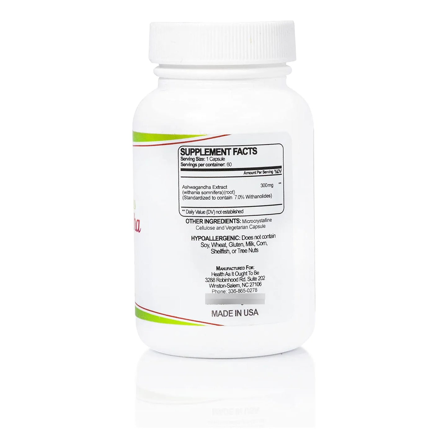 Ashwagandha 7% Withanolides Suplemento Formulado Por Medicos 60 Capsulas