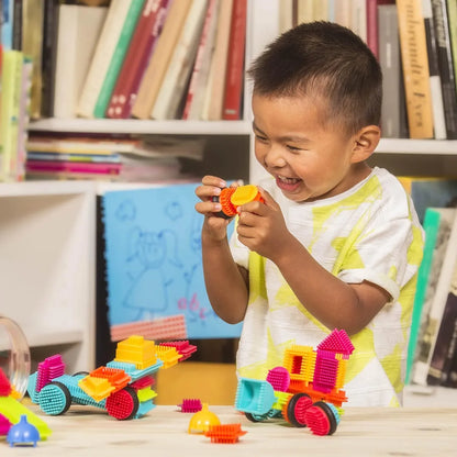 Juguete Bloques Construccion 80 Piezas Tarro Seguro Niños Battat Creatividad