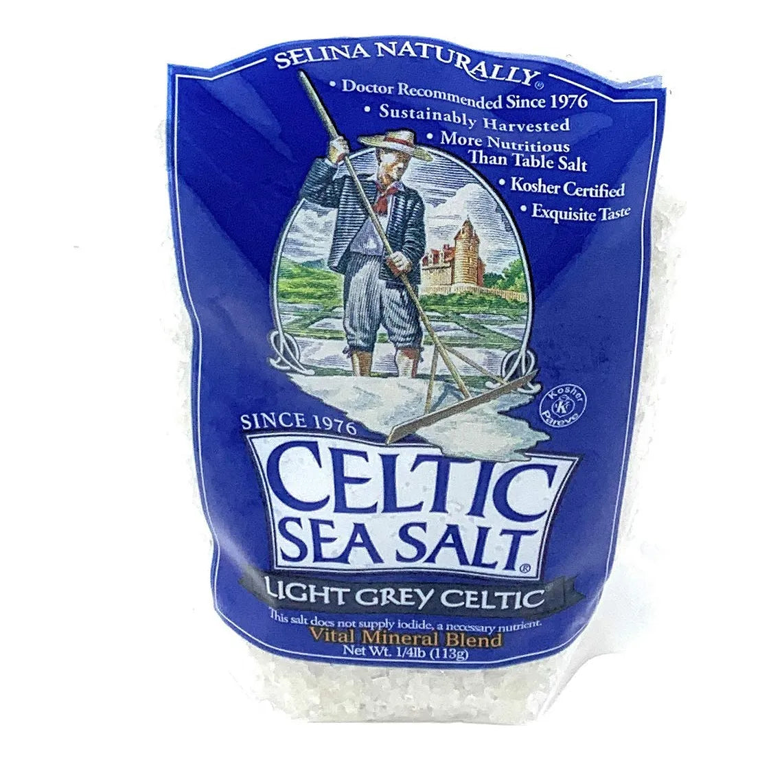 Sal Gruesa Gris Claro Celtic Sea 0 32 Onza Pura Y Natural