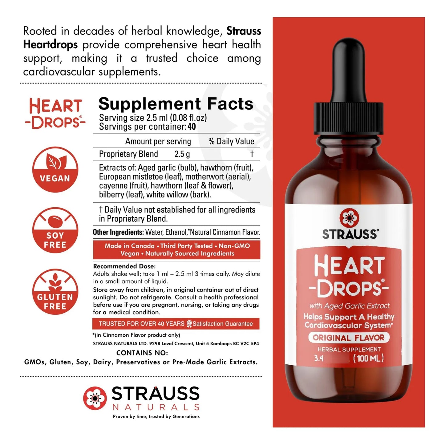 Gotas Naturales Corazón Muérdago Extracto Ajo Añejo Suplemento Cardiovascular Vegano