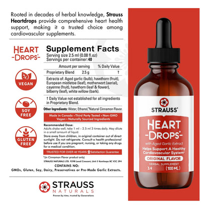 Gotas Naturales Corazón Muérdago Extracto Ajo Añejo Suplemento Cardiovascular Vegano